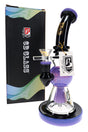 6B Glass Black Neon Showerhead Perc Bong – 9½″ – Assorted Colors