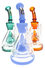 6B Glass Cone Showerhead Perc Beaker Bong – 9″ – Assorted Colors