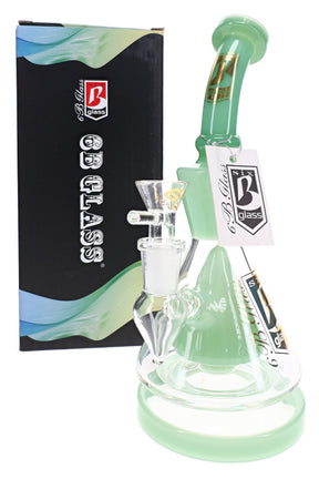 6B Glass Cone Showerhead Perc Beaker Bong – 9″ – Assorted Colors