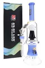 6B Glass Skull Showerhead Perc Bong – 11½″ – Assorted Colors