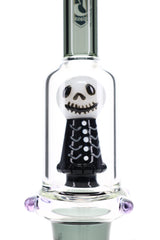 6B Glass Skull Showerhead Perc Bong – 11½″ – Assorted Colors
