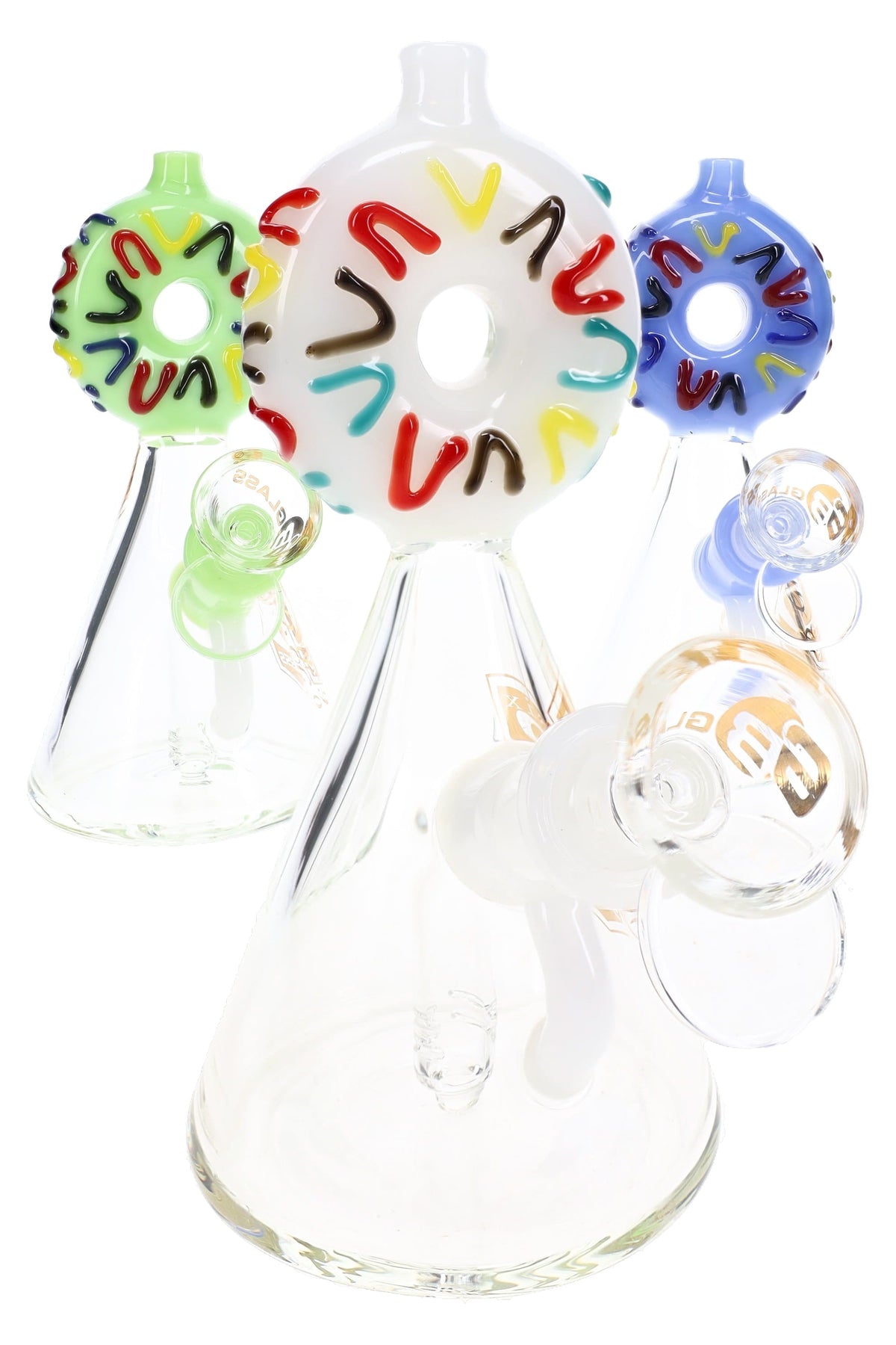 6B Glass Donut Beaker Bong – 6½″ – Assorted Colors