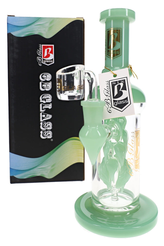 6B Glass Vine Leaf Perc Dab Rig – 8.5″ – Assorted Colors