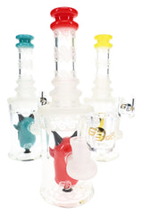 6B Glass Frosted Demon Perc Dab Rig – 8.5″ – Assorted Colors