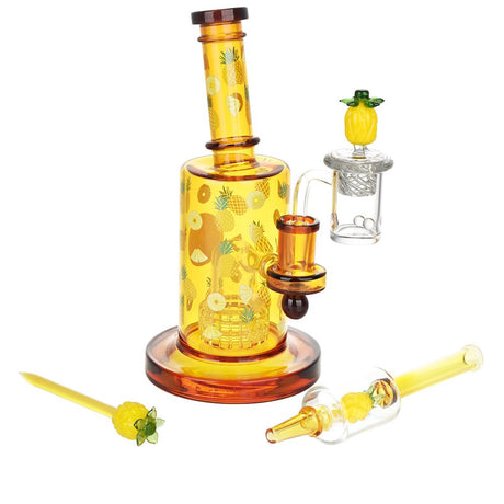 Pulsar 水果系列鳳梨特快車夜光 Dab Rig 套件 - 8 英寸 / 14 毫米 F