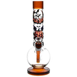 Pulsar Halloween Round Ball Glass Water Pipe - 11.75" / 14mm F
