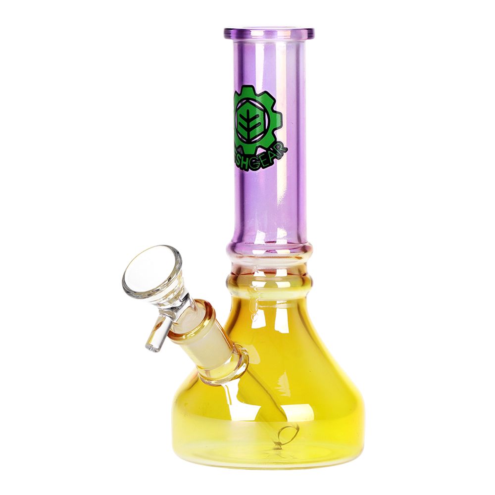 4CT BUNDLE - Seshgear Electroplated Ombre Glass Water Pipe - 6.5" / 14mm F / Assorted Colors