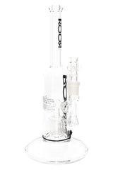 ROOR Tech Stemless Straight Tube Bong – Barrel Perc – 12″ – Clear
