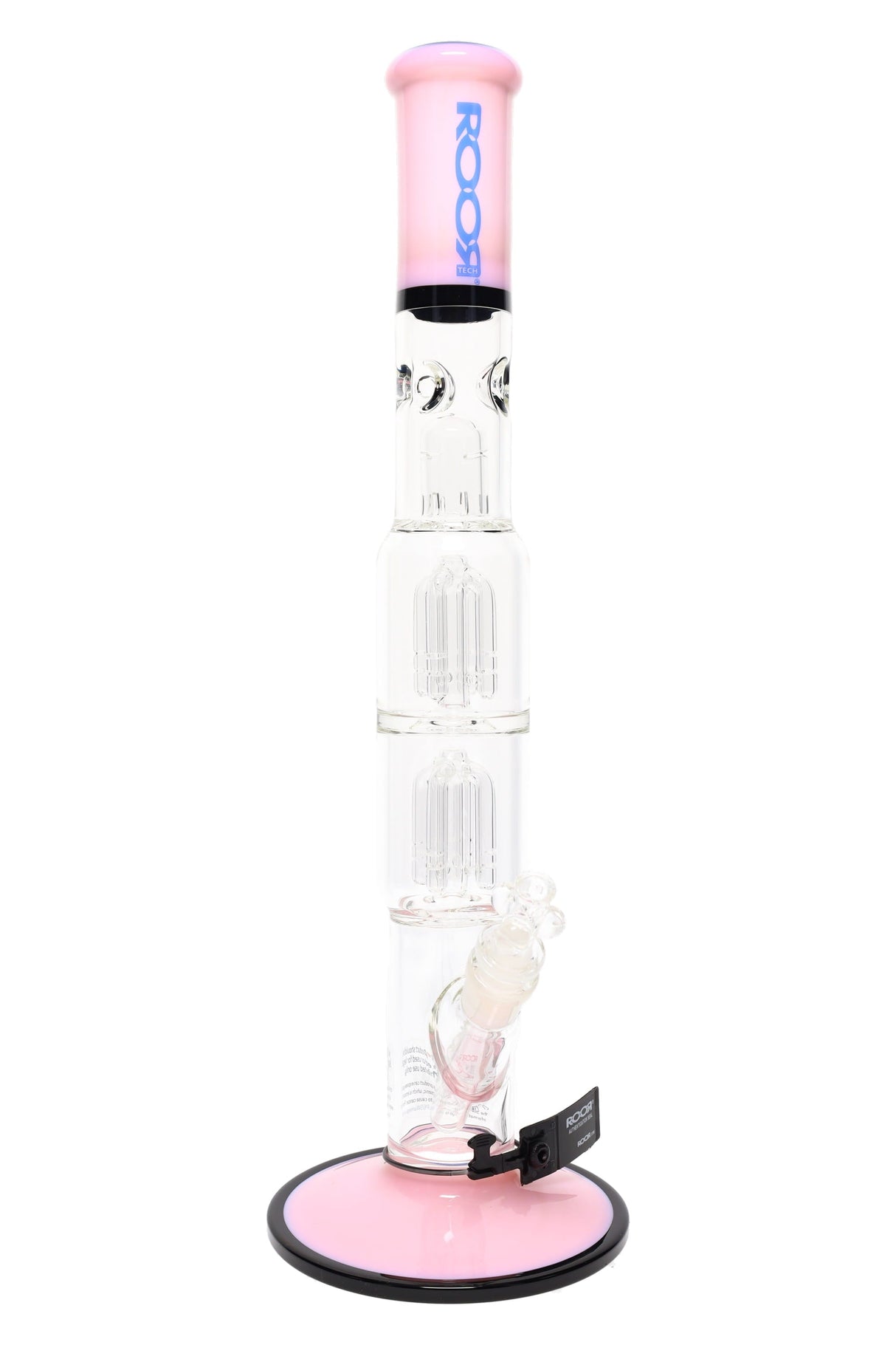 ROOR Tech 17" Multicolor Straight Tube – Double Tree Percs, Ice Pinch, Glass-on-Glass