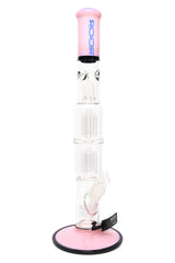 ROOR Tech 17" Multicolor Straight Tube – Double Tree Percs, Ice Pinch, Glass-on-Glass