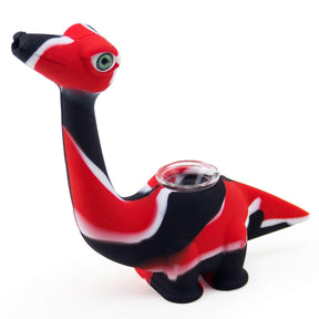 Pipa de silicona de dinosaurio