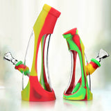 Silicone Glass Mini Horn Bong 5.7"