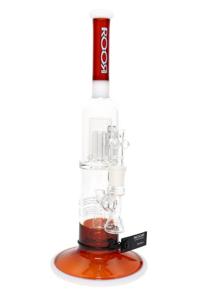 ROOR Tech 15″ Colored Stemless Straight Tube with Barrel Perc – Glass-on-Glass