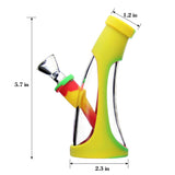 Silicone Glass Mini Horn Bong 5.7"
