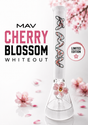 THE CHERRY 18" 50/5mm beaker bong whiteout version with a matching orchid flower bowl by empire glassworks