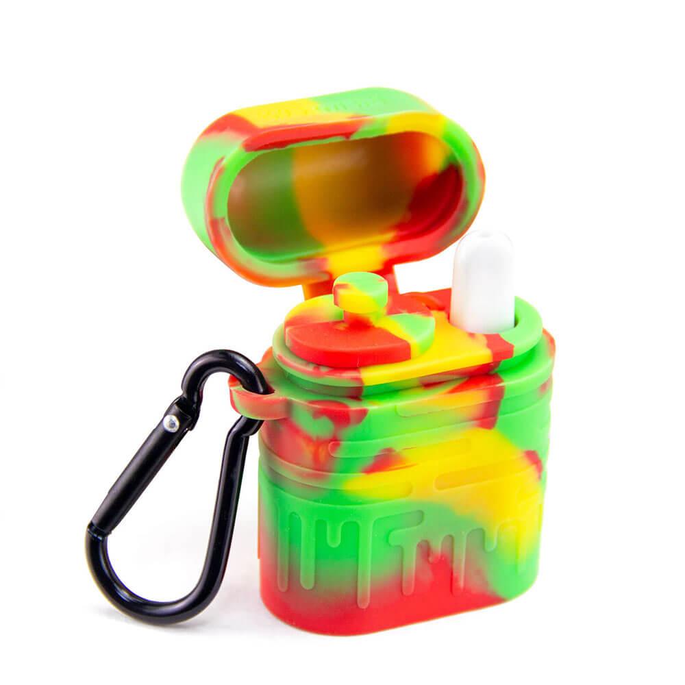 Colorful Rasta Silicone One Hitter