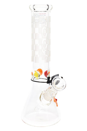 ROOR 12英吋磨砂燒杯型煙斗，附多色冰塊夾—玻璃對玻璃