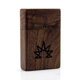 Wood Dugout With Glass One Hitter Pipe