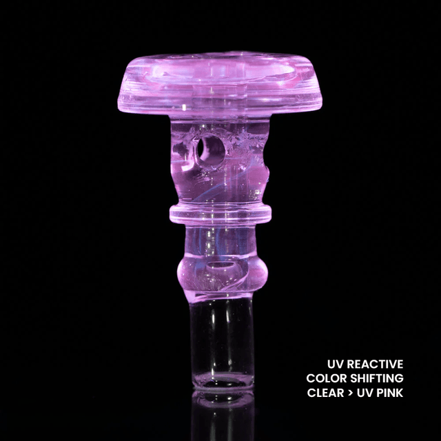 Empire Glassworks PuffCo Peak Pro 3D XL Chamber 玻璃搖桿蓋 - UV 粉色