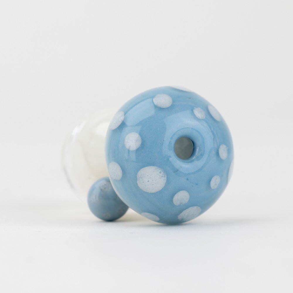 Empire Glassworks PuffCo Pivot 玻璃菸嘴 - 藍蘑菇