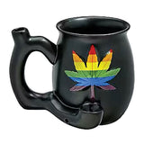 LEAF ON BLACK 胖胖款高級烘焙烤麵包煙斗馬克杯