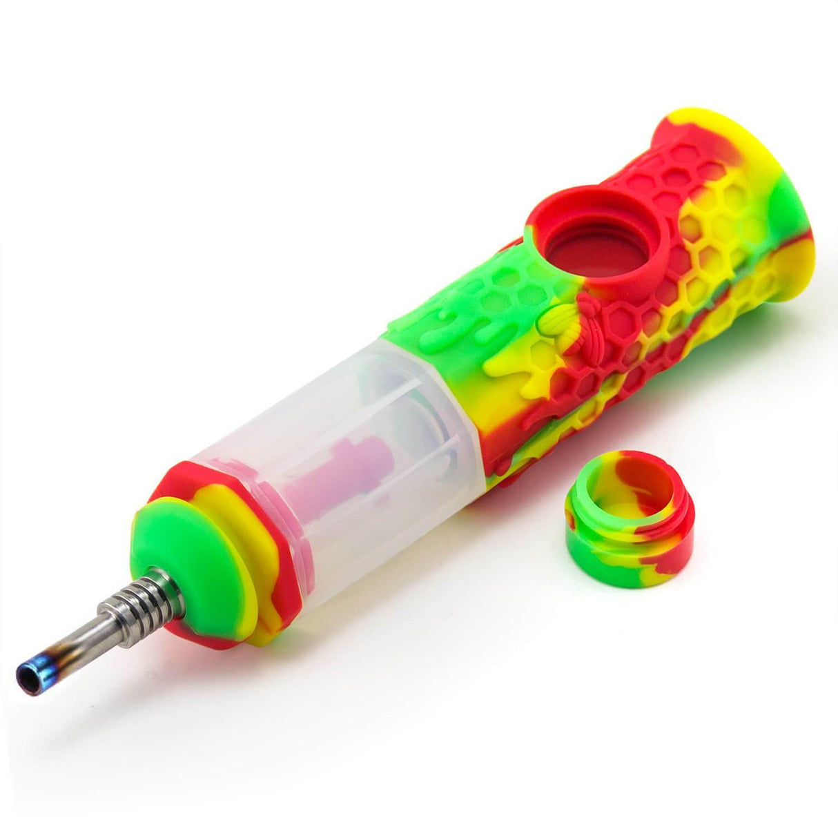 Silicone Honeycomb Honey Straw 7"