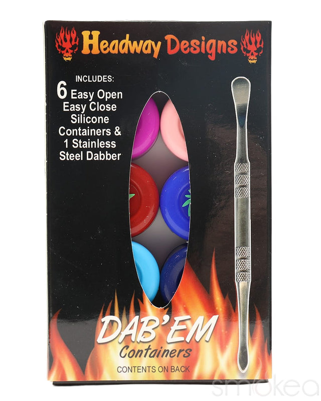 Headway Dab 'Em 矽膠收納罐與沾膏工具