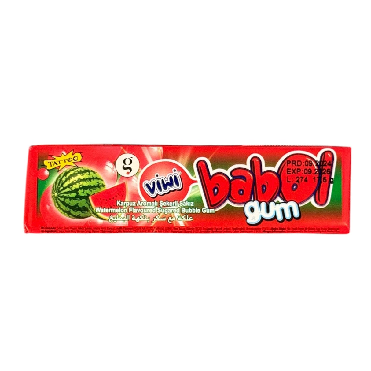 Babol Gum Watermelon 17.5g (TURKEY)
