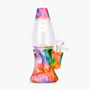 Bong de silicona con agua de lámpara de lava