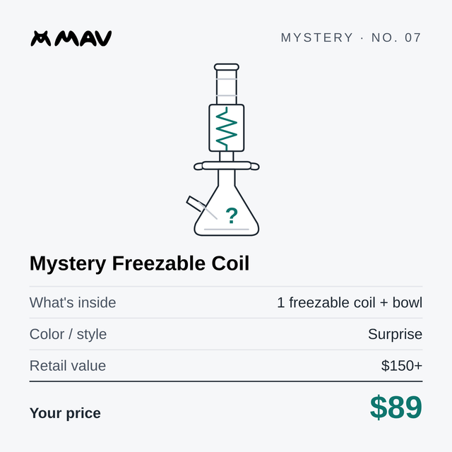 Mystery Freezable Coil for $89!
