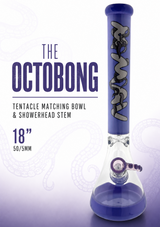 18" Classic Beaker Bong full color purple octobong Octopus