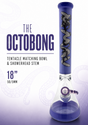 18" Classic Beaker Bong full color purple octobong Octopus