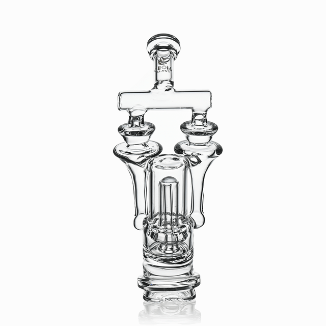 8" Dual Tornado Recycler Glass Attachment for Puffco Peak & Peak Pro | Croia Glass
