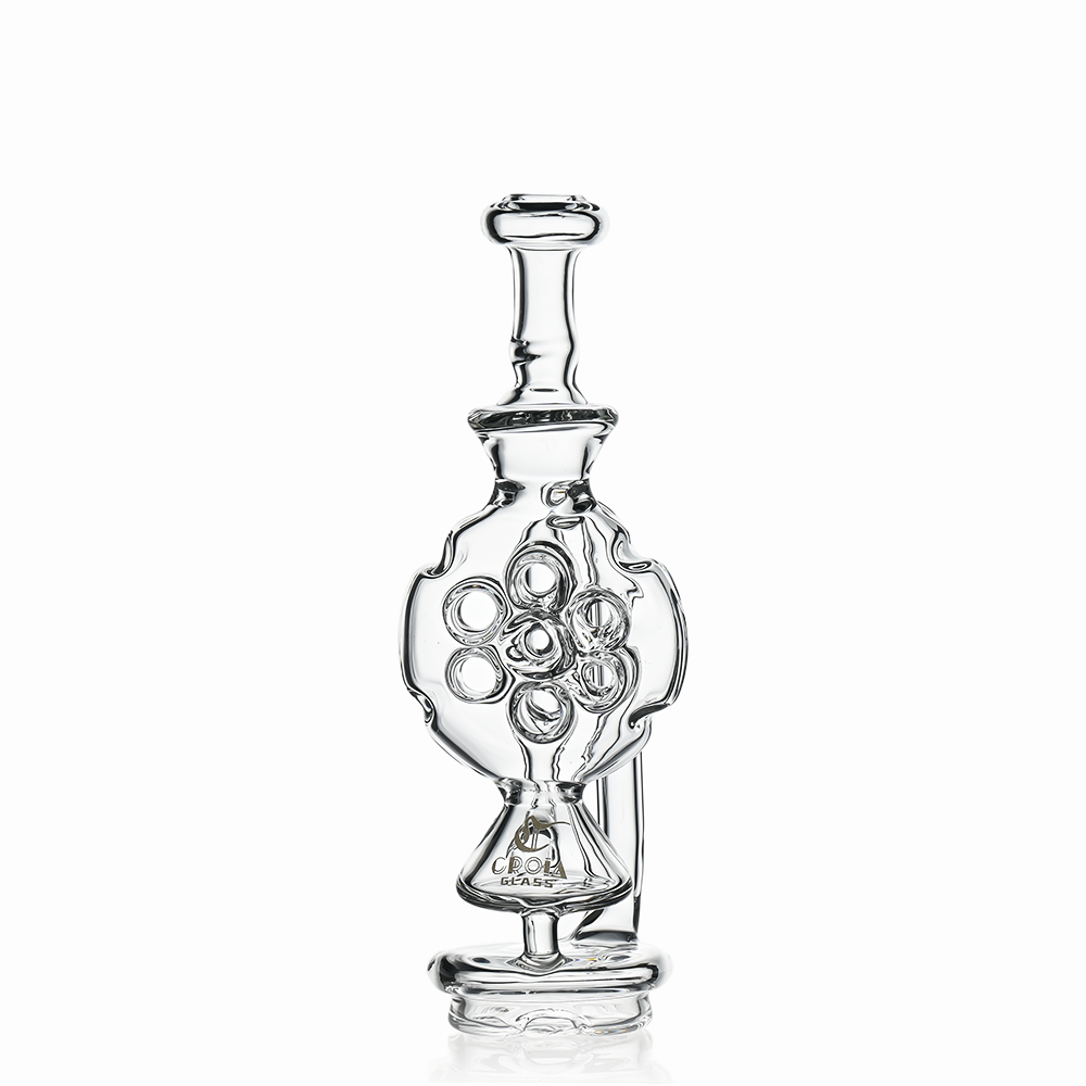 7" Swiss Hole Klein Recycler Glass Attachment for Puffco Peak & Peak Pro | Croia Glass
