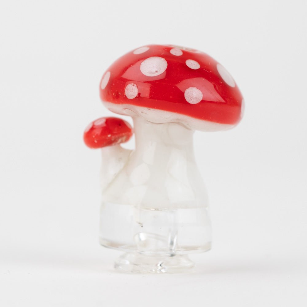Empire Glassworks Puffco Pivot Glass Mouthpiece - Red Mushroom