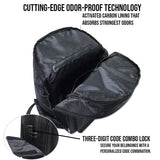 Smell Proof Backpack with Lock (Black)