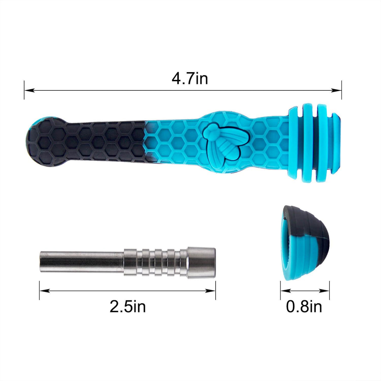 Silicone Dab Straw with Cap
