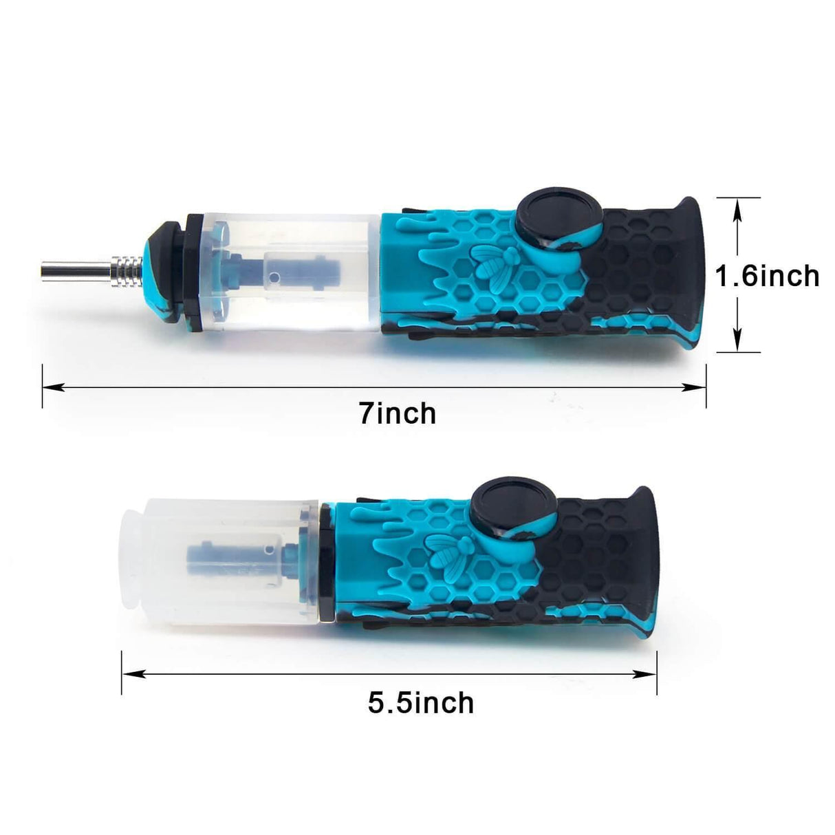 Silicone Honeycomb Honey Straw 7"