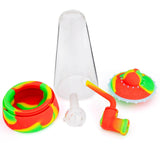 Glass Silicone UFO Bong with Glow-in-the-Dark Lid