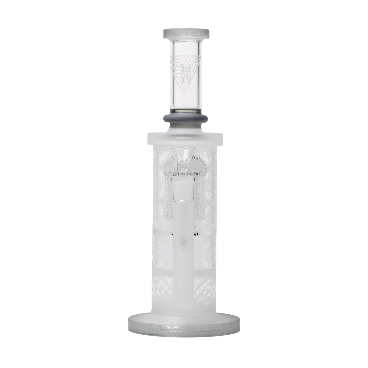 Human Grade Sacred Straight Sandblasted Glass Water Pipe